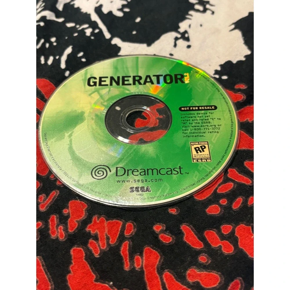 Sega Dreamcast Generator Vol 2 Demo Disc Not For Resale 51057 Retro Video Game